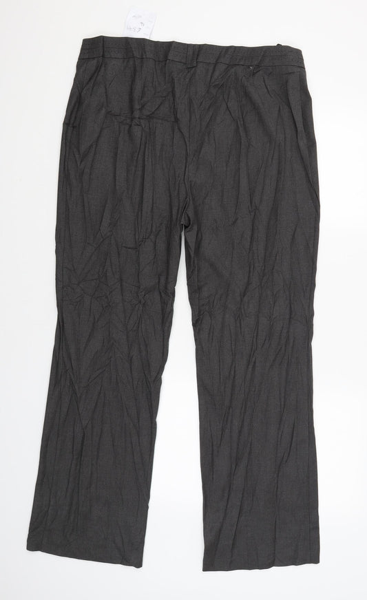 M&S Womens Grey   Trousers  Size 16 L30 in