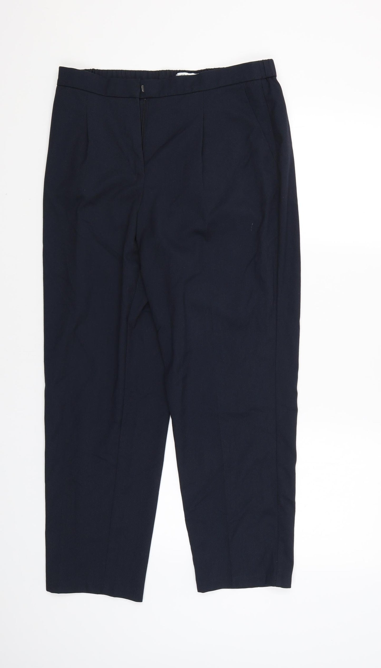 Womens UK Size 12 Classic Regular Fit  Blue Trousers