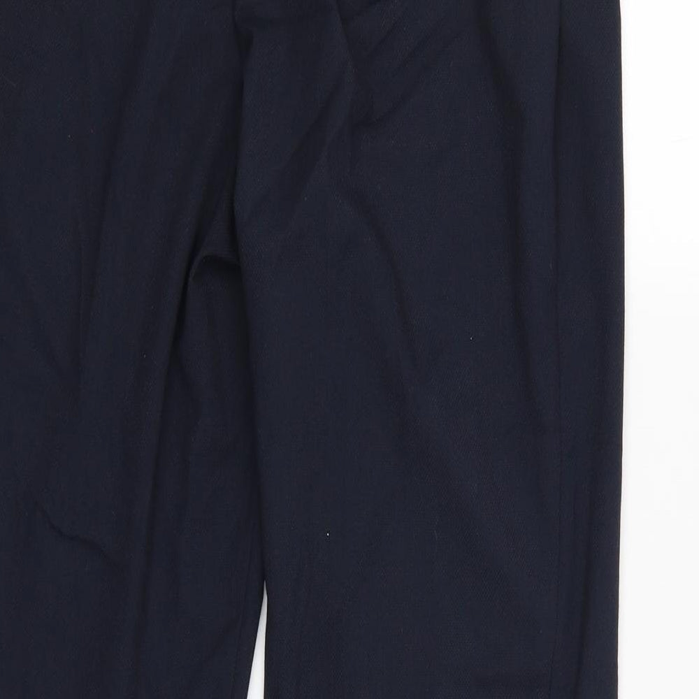 Womens UK Size 12 Classic Regular Fit  Blue Trousers