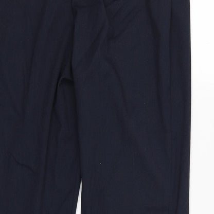 Womens UK Size 12 Classic Regular Fit  Blue Trousers