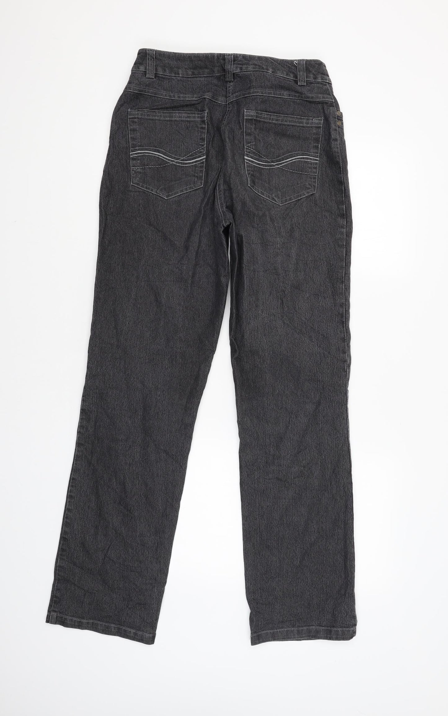 Womens UK Size 12 canda Regular Fit Straight Grey Jeans