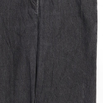Womens UK Size 12 canda Regular Fit Straight Grey Jeans