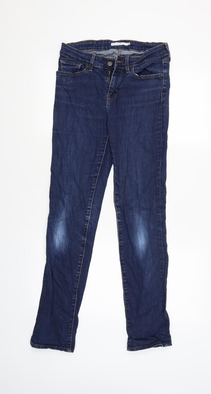 Womens UK Size 28 Preworn Regular Fit Skinny Blue Jeans