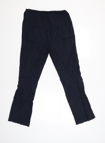 Womens UK Size 10 Marks and Spencer Regular Fit  Blue Trousers