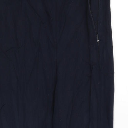 Womens UK Size 10 Marks and Spencer Regular Fit  Blue Trousers