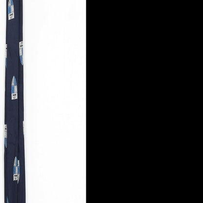impamark LTD Mens Blue Geometric  Pointed Tie One Size