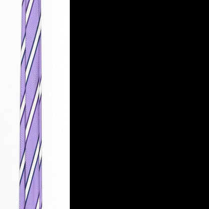 Mens George Purple Striped  Pointed Tie