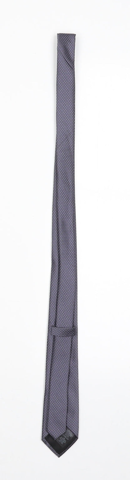Mens Tailor & Cutter Purple Geometric  Pointed Tie