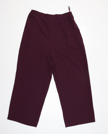 Womens UK Size 14 Jumper Regular Fit Capri Red Trousers