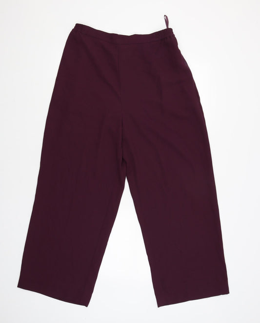 Womens UK Size 14 Jumper Regular Fit Capri Red Trousers