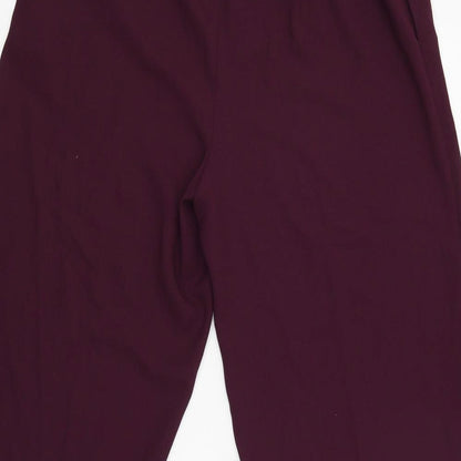 Womens UK Size 14 Jumper Regular Fit Capri Red Trousers