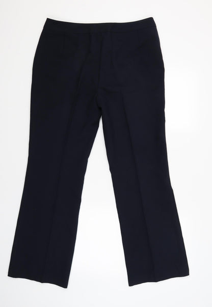Womens UK Size 14 Marks and Spencer Regular Fit  Blue Trousers