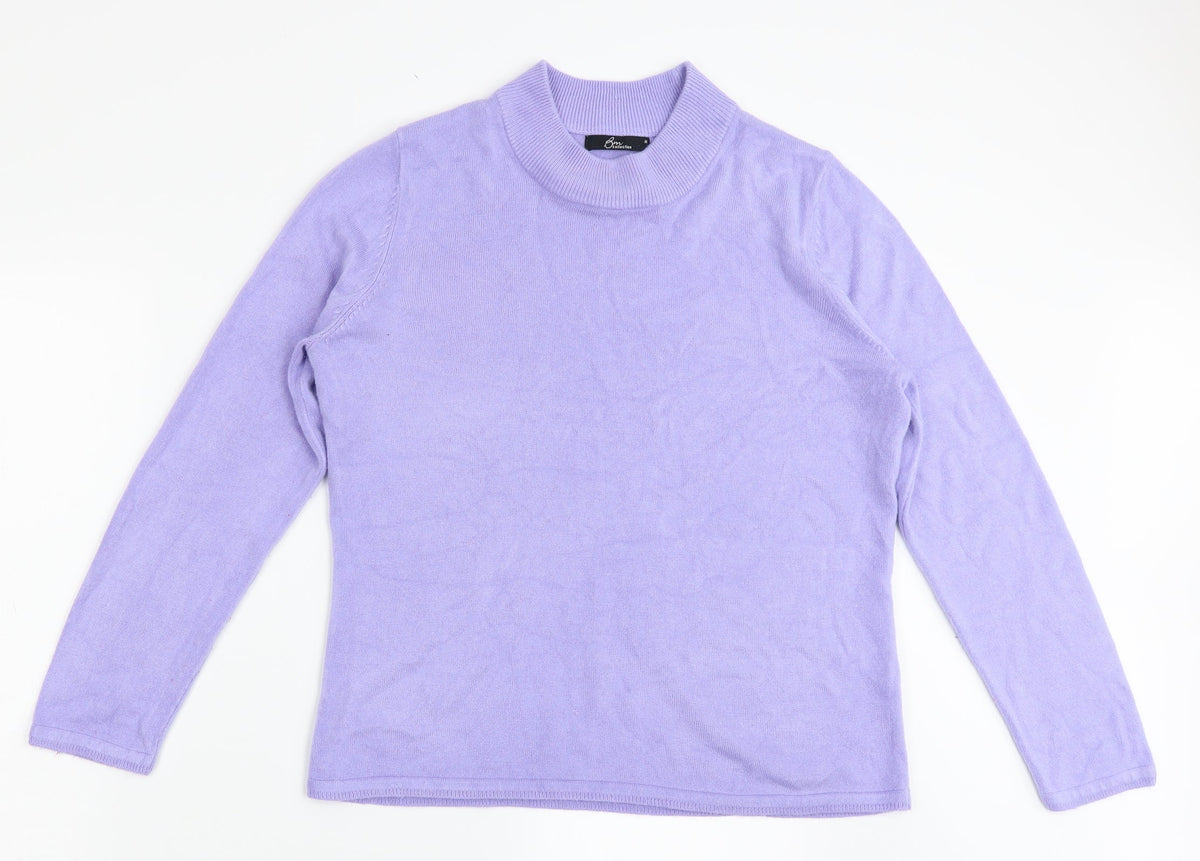 Bonmarché Womens Purple Pullover Jumper Size M