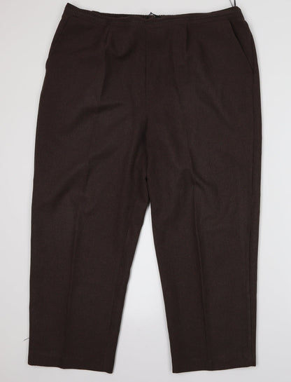 preqorn Womens Brown   Trousers  Size 18 L21 in