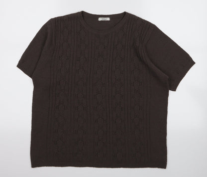 Womens UK Size M berketex Brown Basic T-Shirt