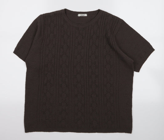 Womens UK Size M berketex Brown Basic T-Shirt
