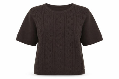 Womens UK Size M berketex Brown Basic T-Shirt