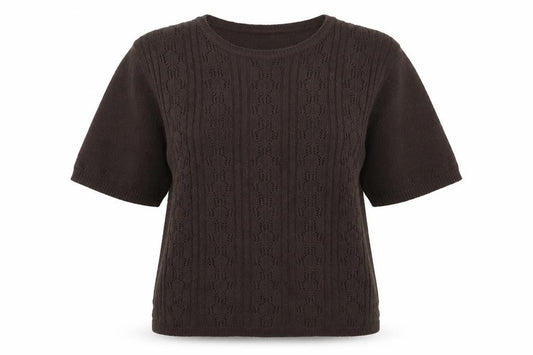 Womens UK Size M berketex Brown Basic T-Shirt