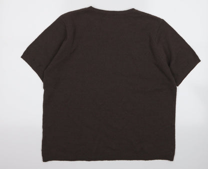 Womens UK Size M berketex Brown Basic T-Shirt