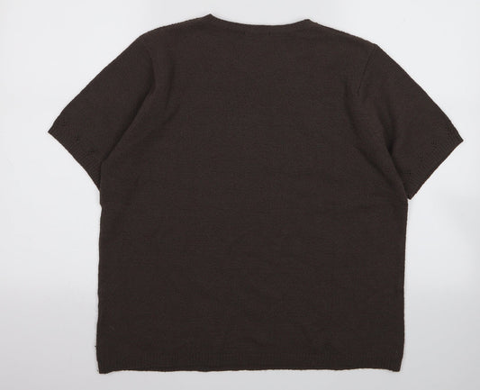 Womens UK Size M berketex Brown Basic T-Shirt