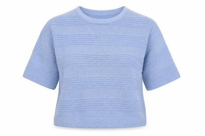 b young Womens Blue   Basic T-Shirt Size L