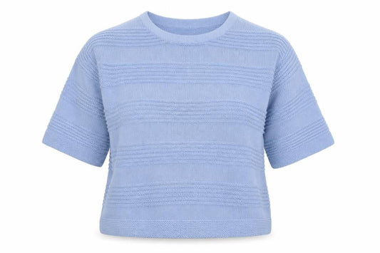 b young Womens Blue   Basic T-Shirt Size L