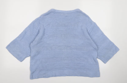 b young Womens Blue   Basic T-Shirt Size L