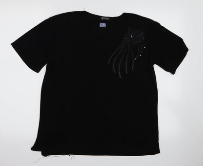 mega Womens Black   Basic T-Shirt Size M