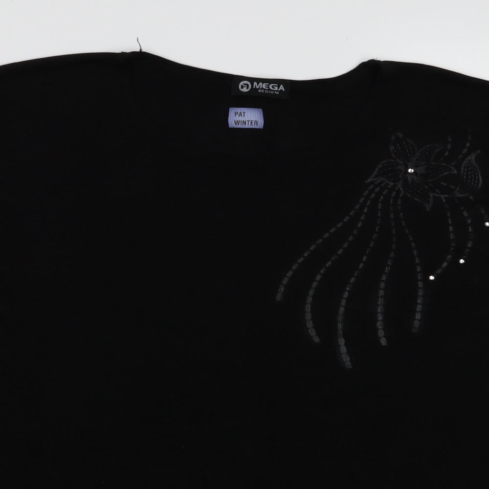 mega Womens Black   Basic T-Shirt Size M