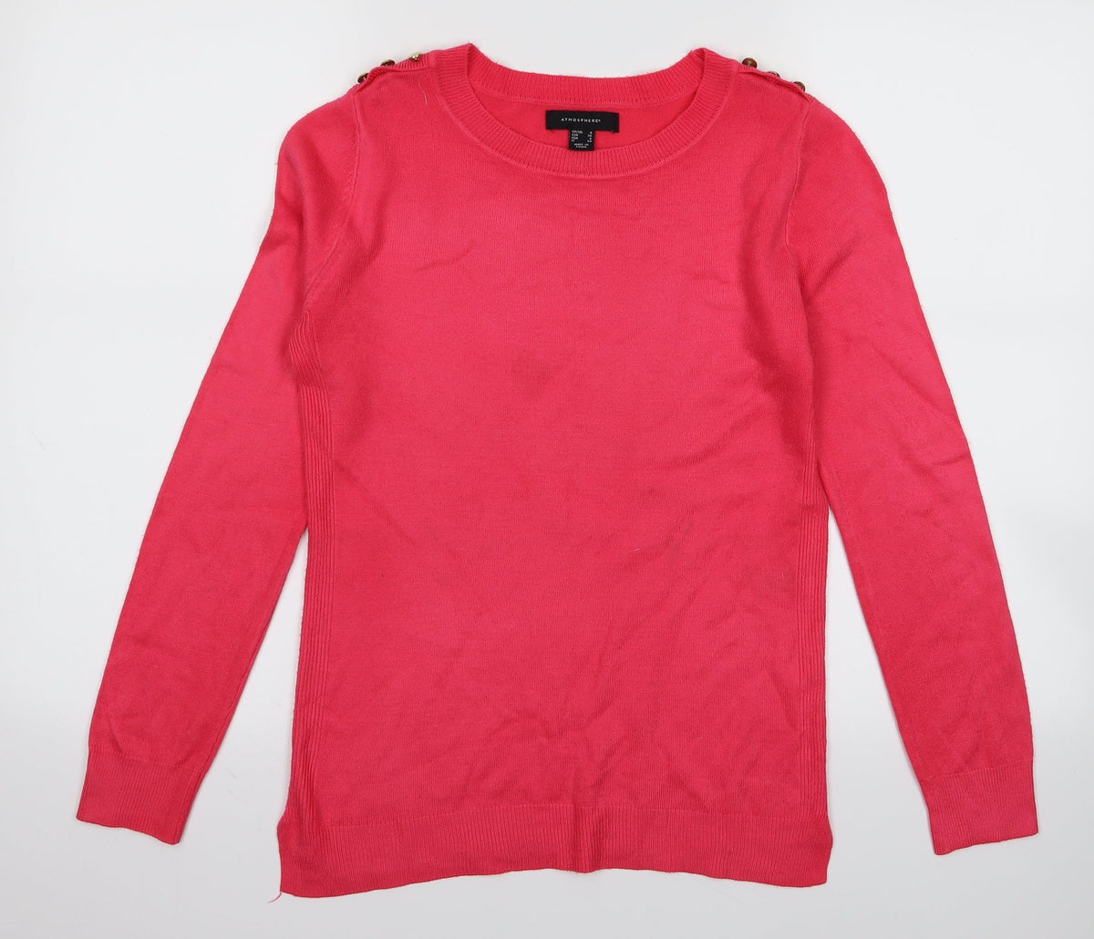 Additional front view of Atmosphere women’s pink jumper, size UK 8