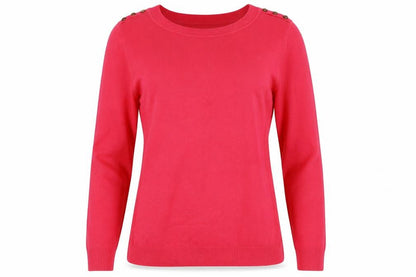 Front view of Atmosphere women’s pink jumper, size UK 8
