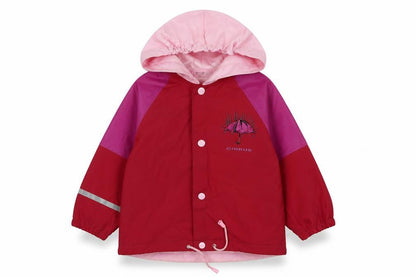Front view of cirrus Baby Pink Rain Coat Jacket, size 12, Months