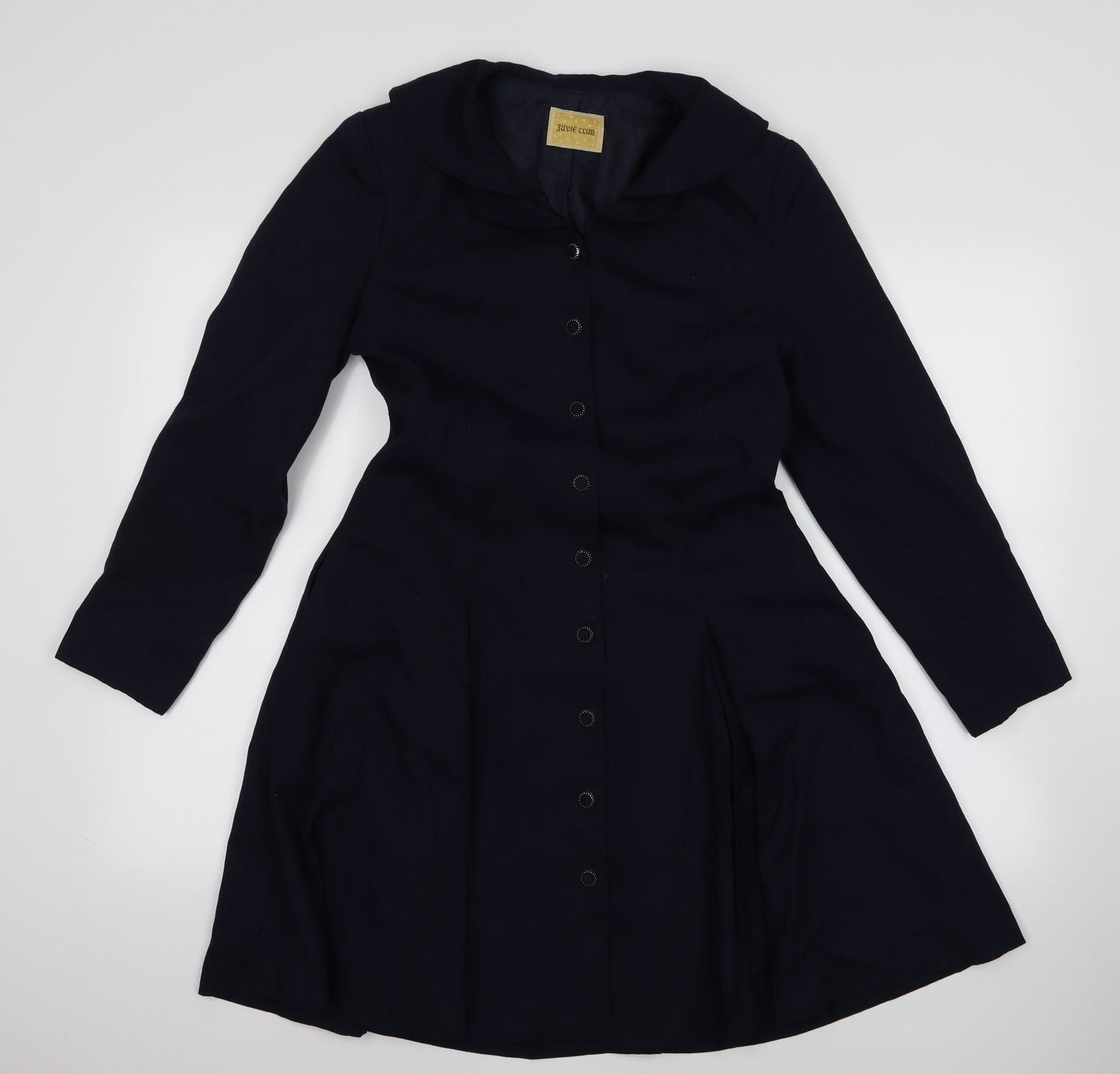 Womens UK Size M Preworn Blue Overcoat