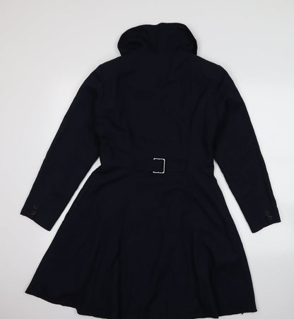 Womens UK Size M Preworn Blue Overcoat