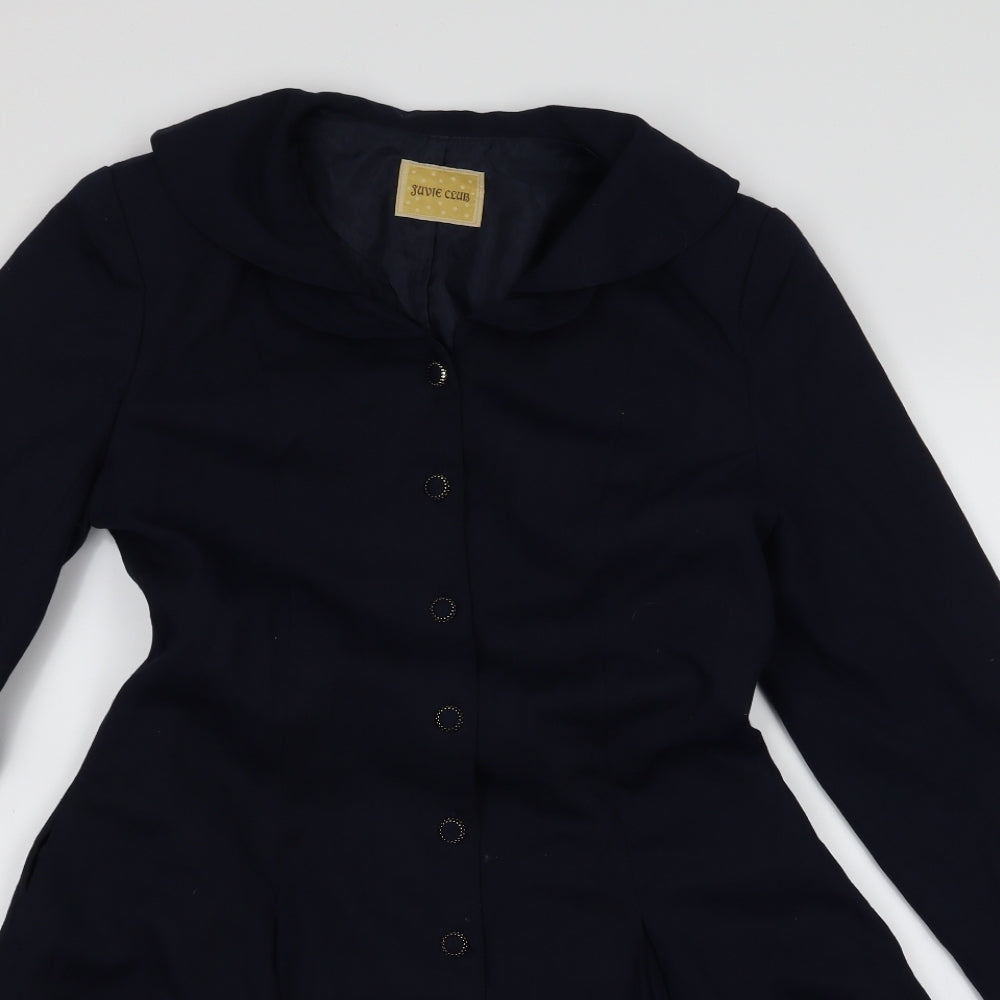 Womens UK Size M Preworn Blue Overcoat