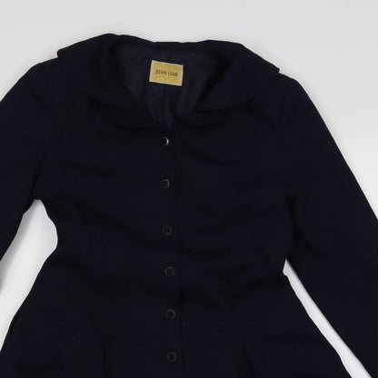 Womens UK Size M Preworn Blue Overcoat