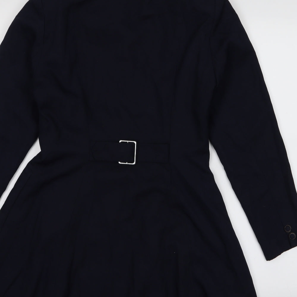 Womens UK Size M Preworn Blue Overcoat