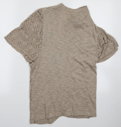 Madison Womens Beige   Cardigan Jumper Size L