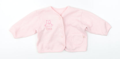 Preworn Girls Pink   Pullover Jumper Size 3-6 Months