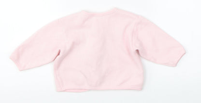 Preworn Girls Pink   Pullover Jumper Size 3-6 Months