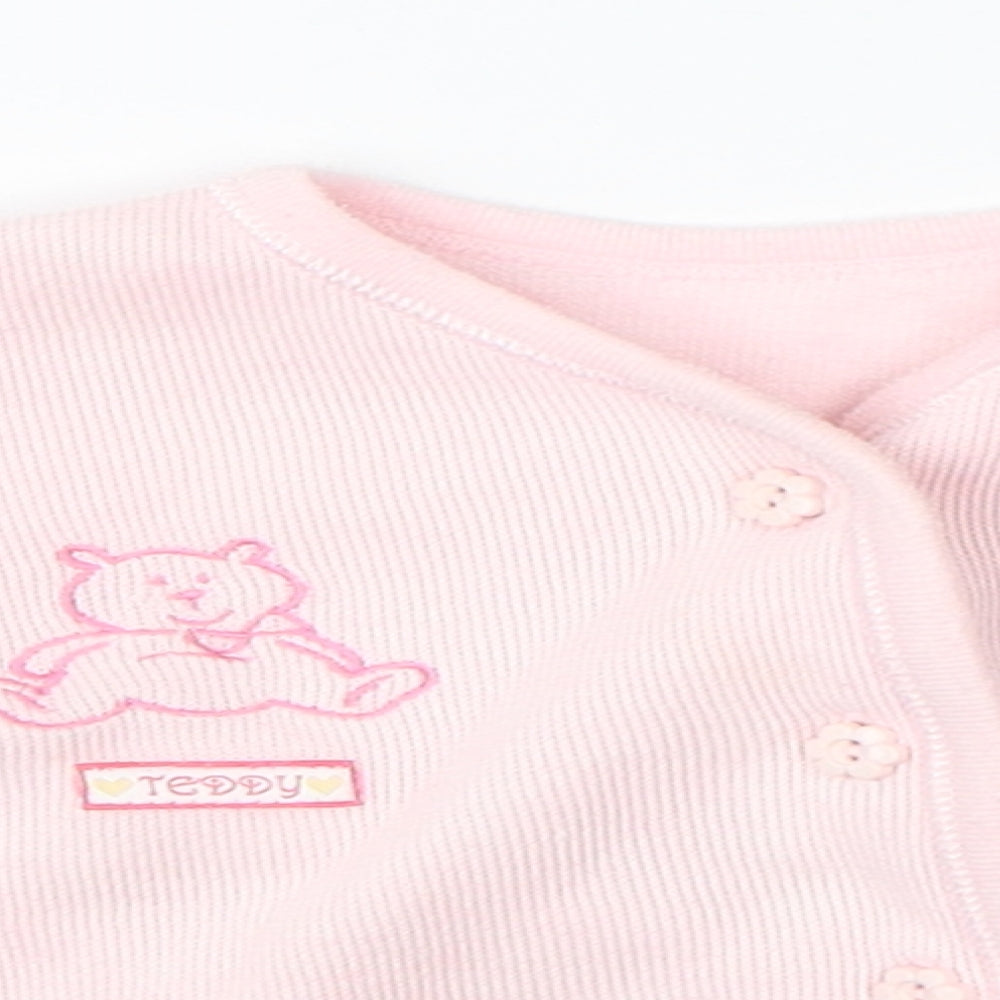 Preworn Girls Pink   Pullover Jumper Size 3-6 Months