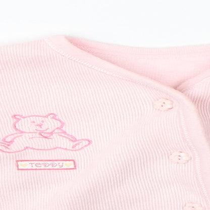 Preworn Girls Pink   Pullover Jumper Size 3-6 Months