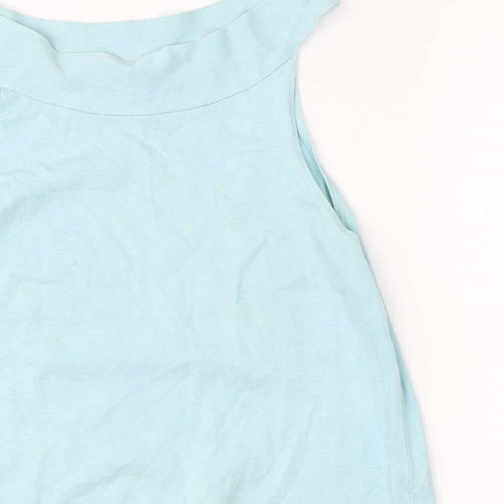Womens UK Size 16 Spirit Blue Basic Blouse
