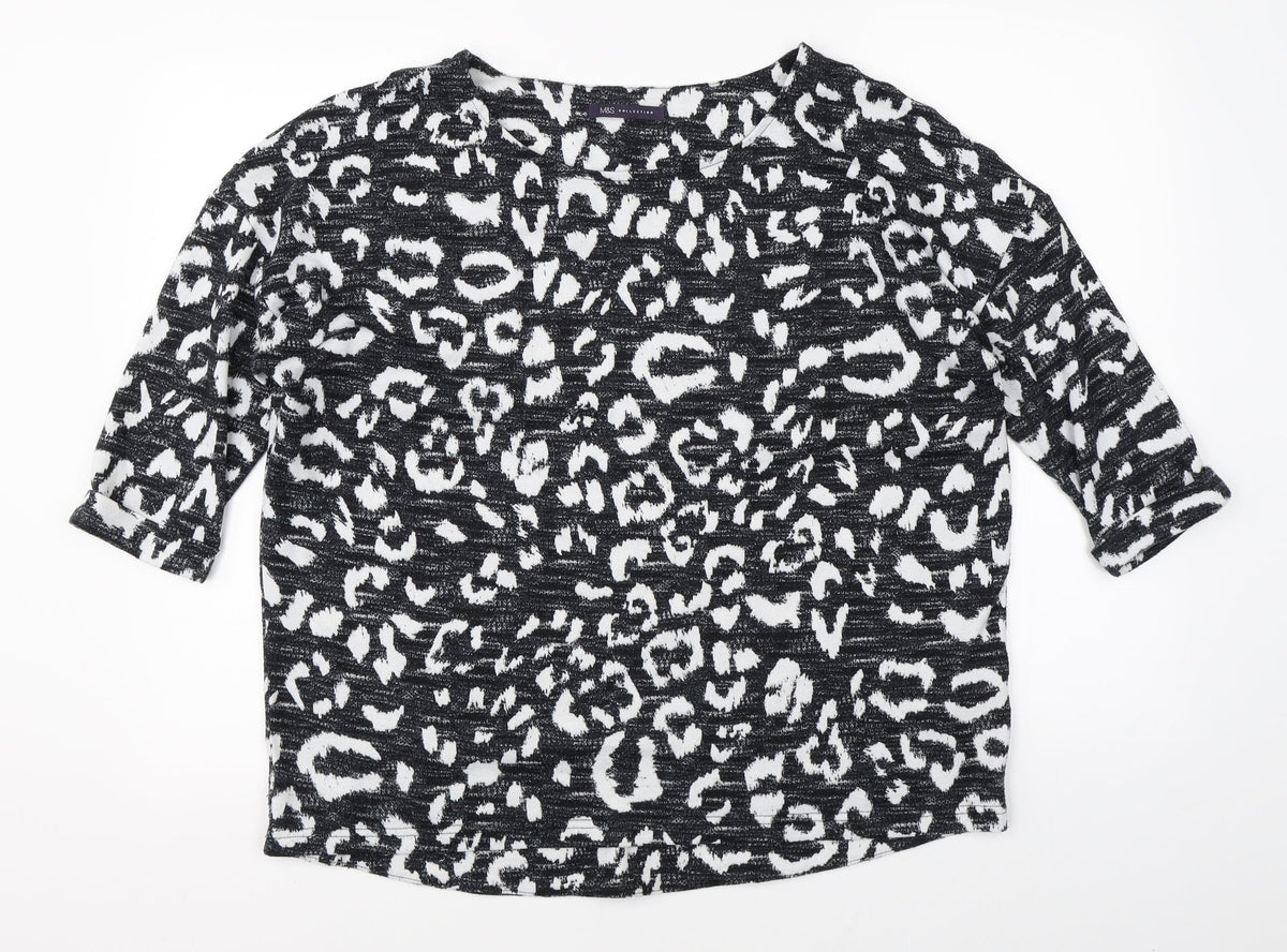 Marks & Spencer Womens Multicoloured Floral  Pullover Jumper Size 14
