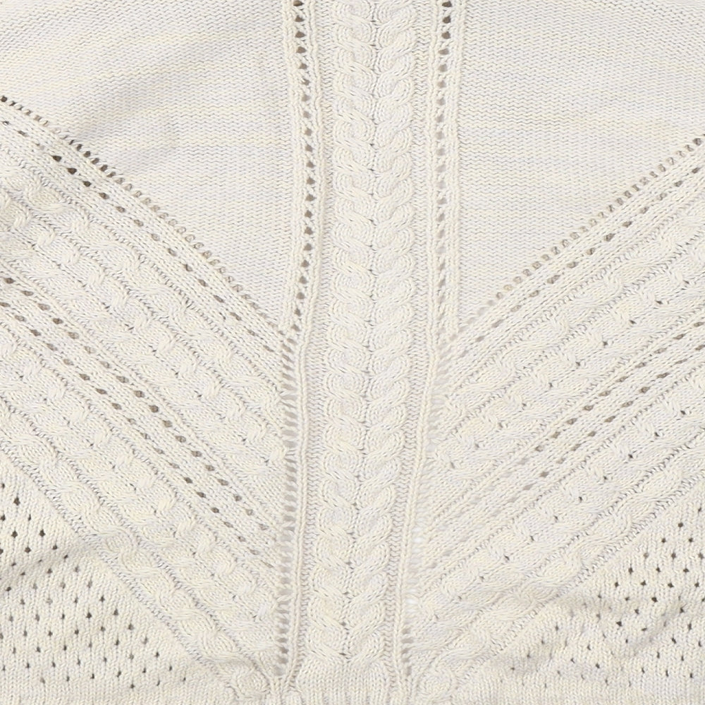 Marks & Spencer Womens Beige  Knit Cardigan Jumper Size 8