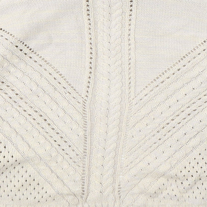 Marks & Spencer Womens Beige  Knit Cardigan Jumper Size 8