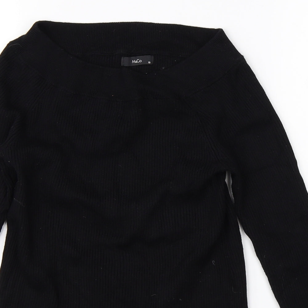 M&Co Womens Black   Pullover Jumper Size 10