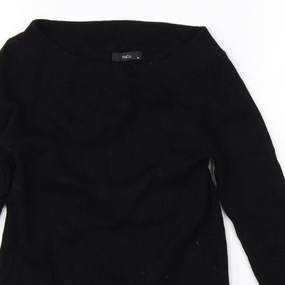M&Co Womens Black   Pullover Jumper Size 10
