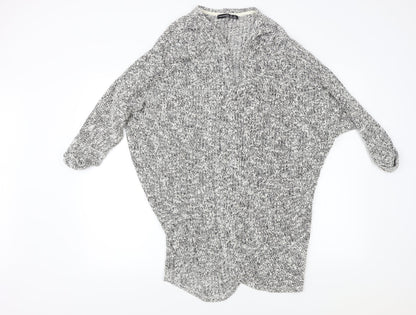 Atmosphere Womens Grey Herringbone  Cardigan Jumper Size S