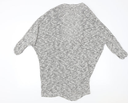 Atmosphere Womens Grey Herringbone  Cardigan Jumper Size S